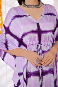 Aabha Clamp Dyed Modal Silk Kaftan