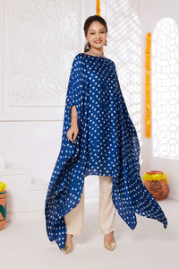 Aabha Bandhani Modal Silk Top with Pant