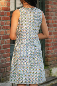 Yellow flower dress – premium cotton handcrafted style