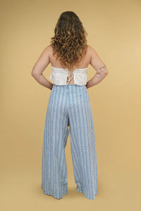 Handcrafted Lyla Blue Wrap Pant – Sustainable Fashion