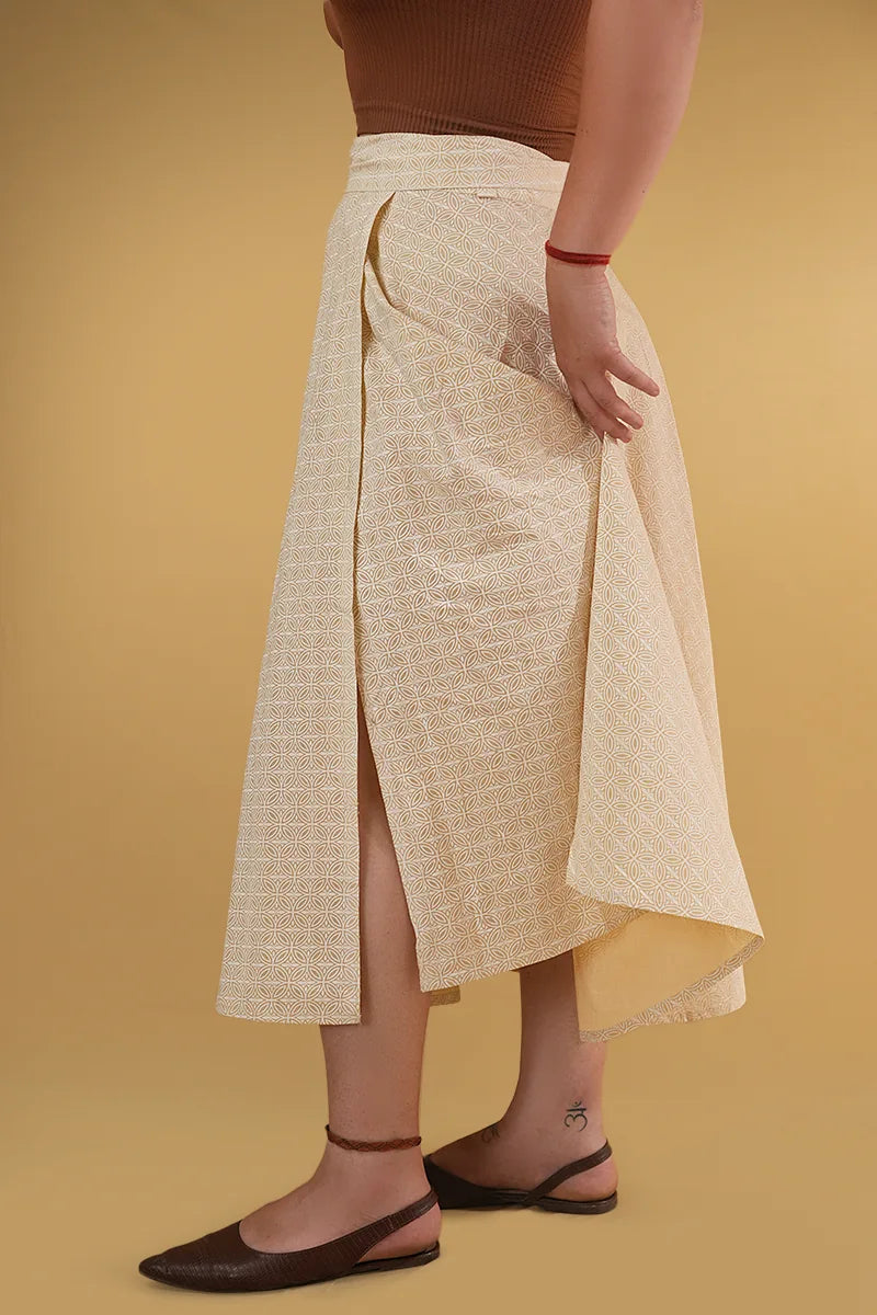 Minimalist Lyla Ivory Wrap Skirt design