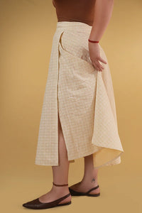 Minimalist Lyla Ivory Wrap Skirt design