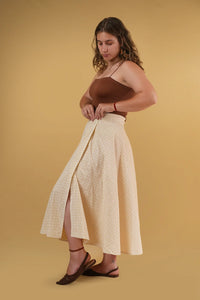 Casual yet elegant Lyla Ivory Wrap Skirt