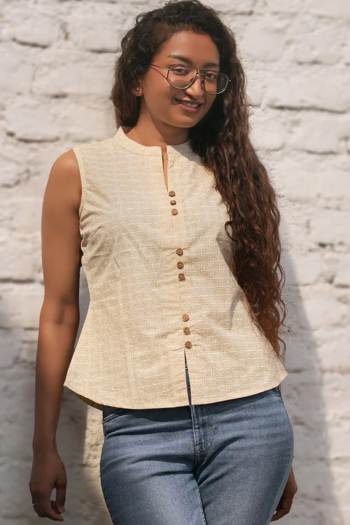 Pihu Ivory Top with modern design - women’s fashion