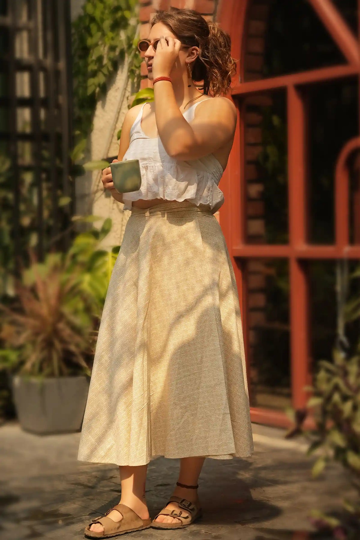 Lightweight Lyla Ivory Wrap Skirt for women