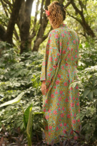 Moye Dahlia Hand Block Printed Kimono
