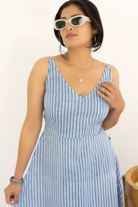 Premium cotton midi dress – Avni handmade sleeveless style