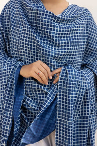 Leher Indigo Modal Satin Dupatta