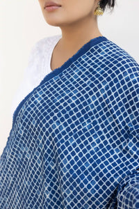 Leher Indigo Modal Satin Dupatta