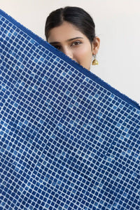Leher Indigo Modal Satin Dupatta