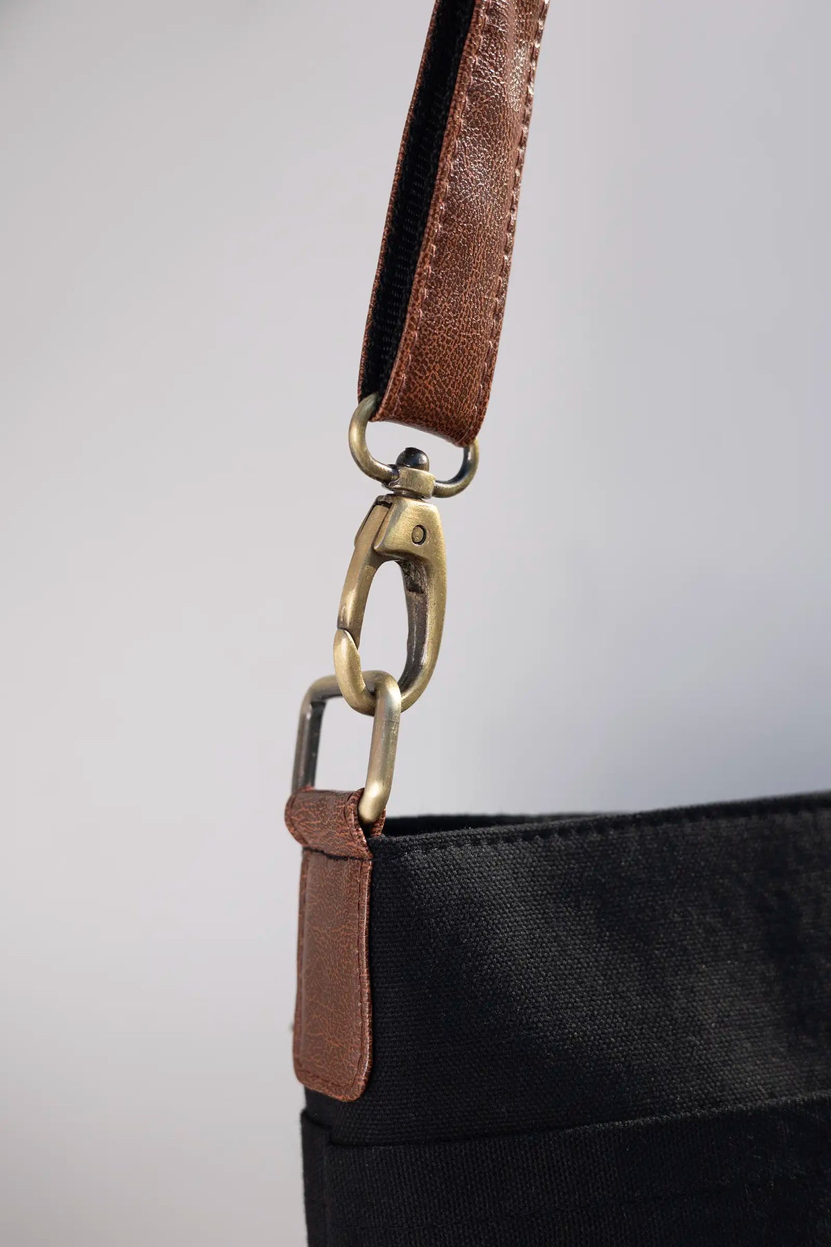 Hand Dyed Charcoal Black Raahi Messenger Bag