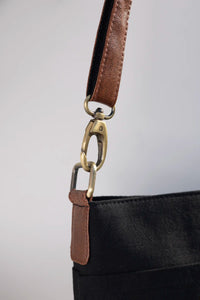 Hand Dyed Charcoal Black Raahi Messenger Bag