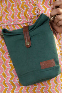 Hand Dyed Arya Emerald Sling Bag