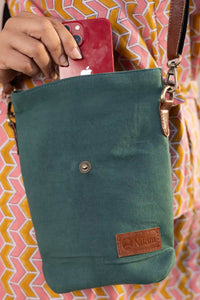 Hand Dyed Arya Emerald Sling Bag