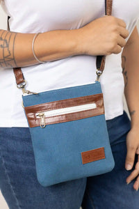 Hand Dyed Saara Blue Sling Bag
