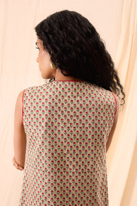 Maya Hand Block Printed A-Line Dress