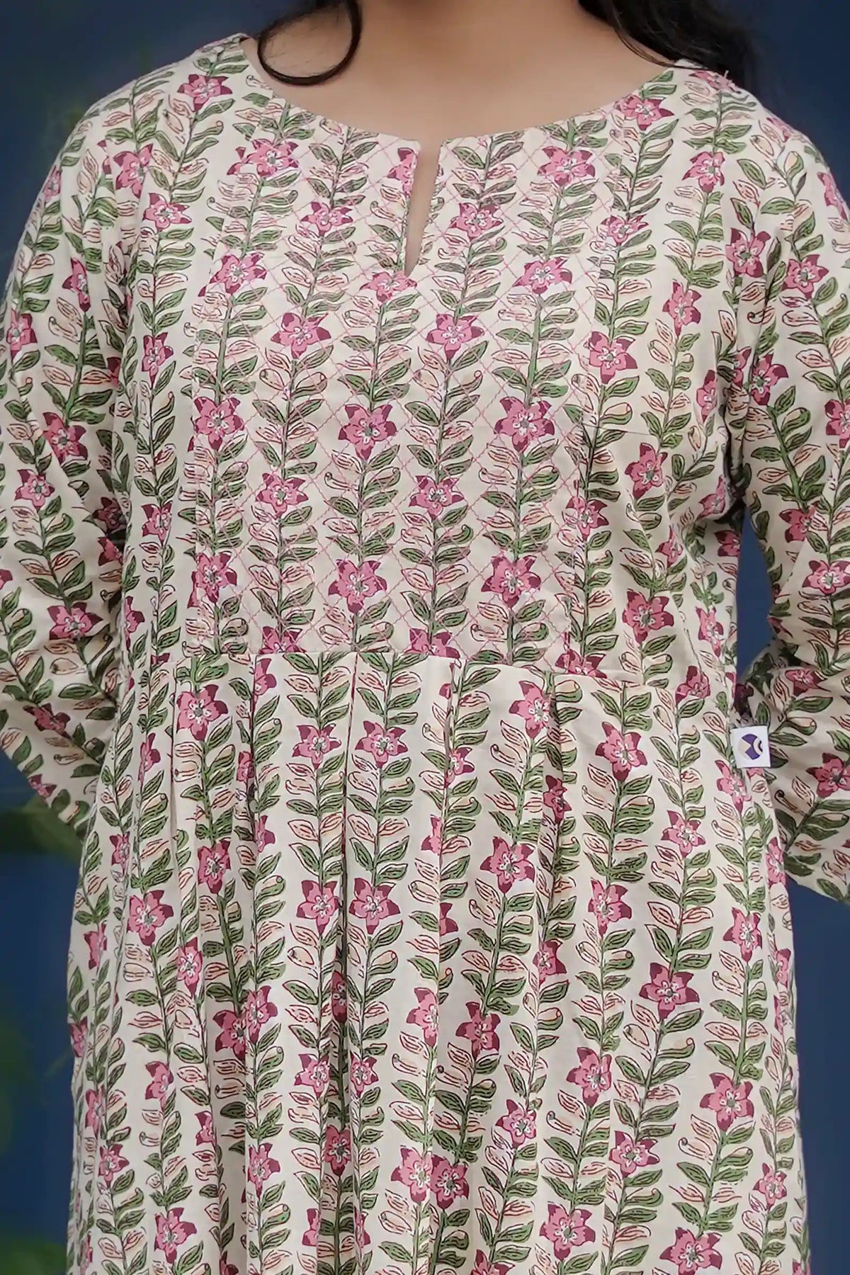 Organic cotton ivory skater dress for women