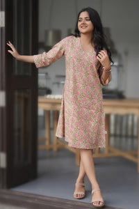 Handmade Chhaya Garden Skater Dress for women