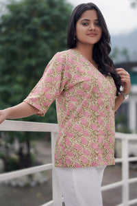 Floral casual wear – Pihu Garden Button Top for women