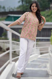 Comfortable and breathable Pihu Garden Button Top