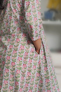 Chhaya Periwinkle Grey Skater Dress