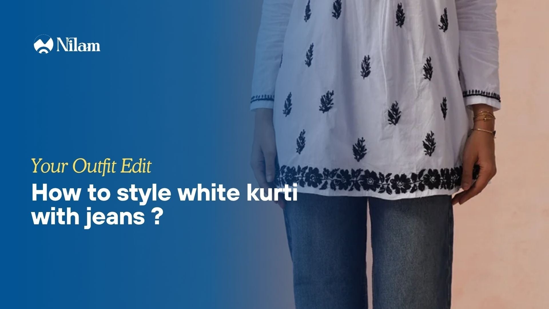 How to Style White Kurti with Jeans