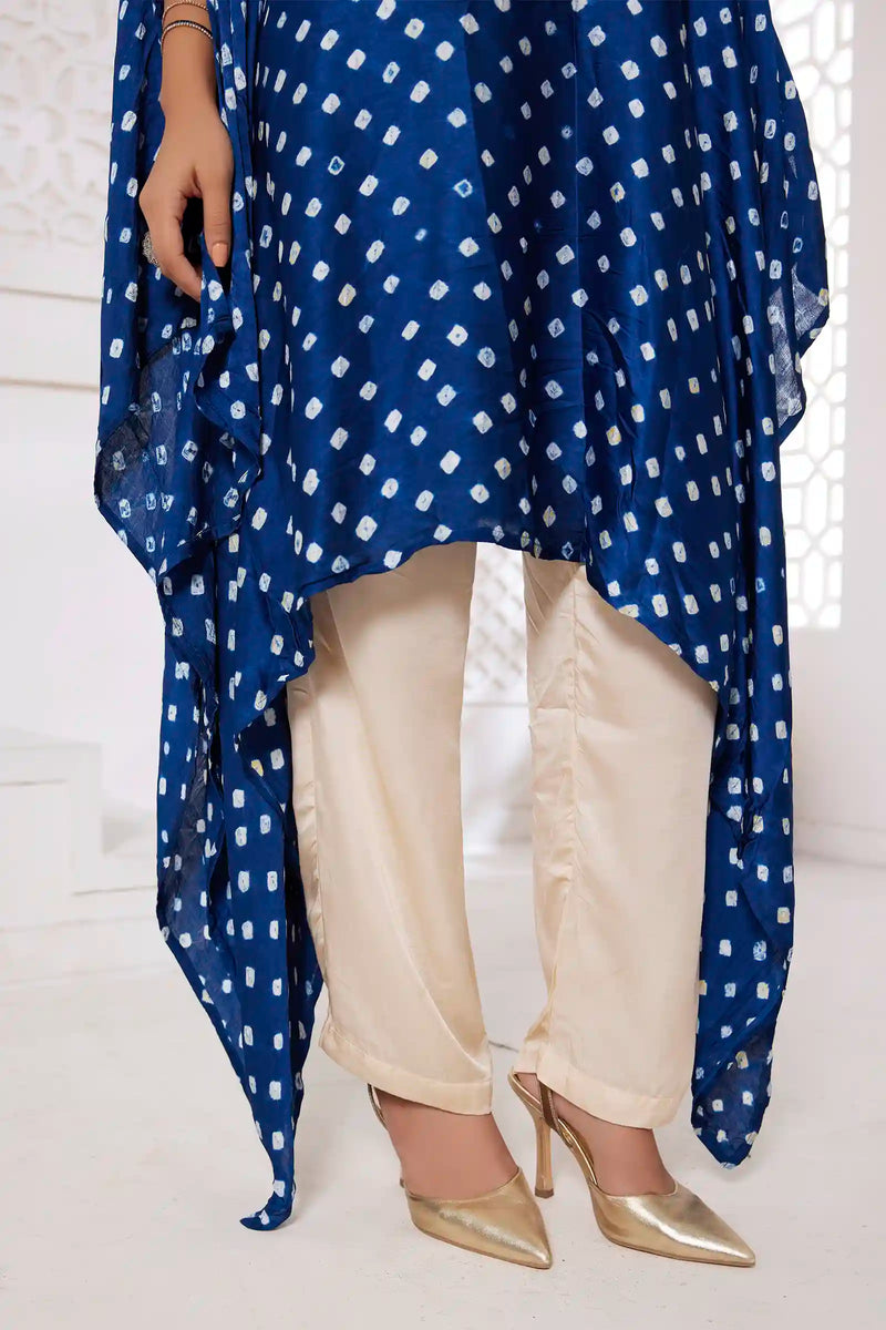 Aabha Bandhani Modal Silk Top with Pant