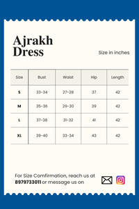 Aabha Handcrafted Ajrakh Modal Silk Dress