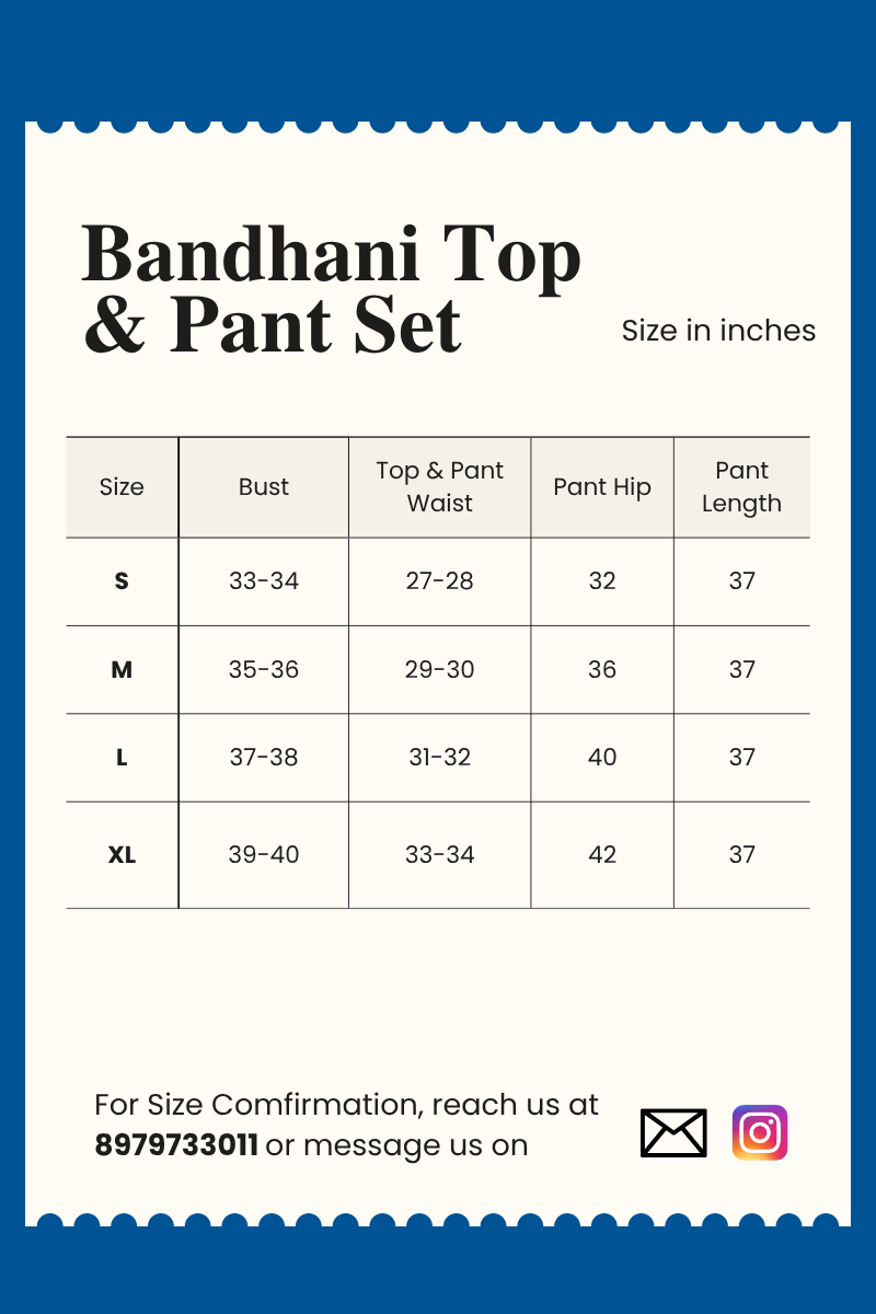 Aabha Bandhani Modal Silk Top with Pant