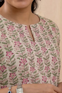 Chhaya Periwinkle Ivory Skater Dress