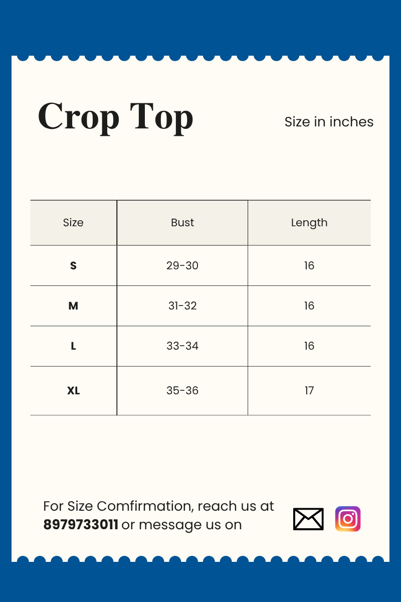 Mia Indigo Crop Top
