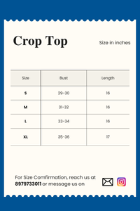 Mia Indigo Crop Top