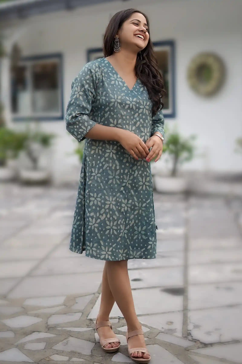 Skater Style Dress in Organic Cotton – Artisan Made