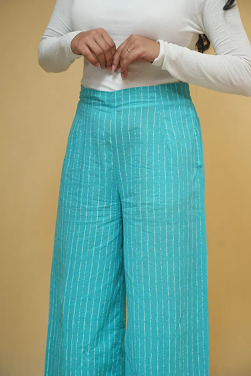 Fariha Teal Culottes