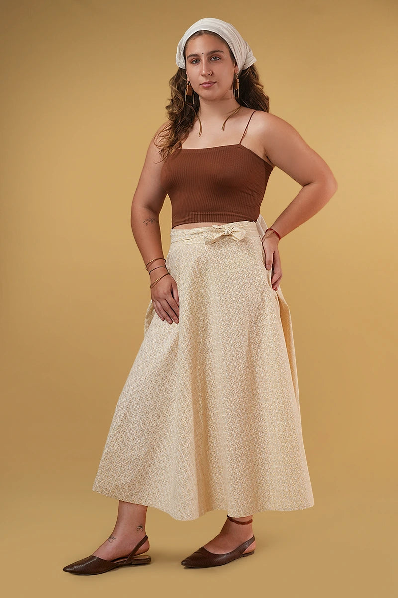 Lyla Ivory Wrap Skirt