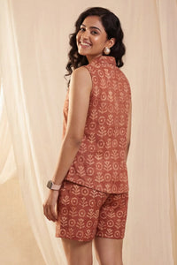 Ela Batik Brick Red Co-ord Set