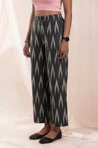 Fariha Black Ikkat Culottes