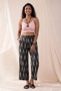 Fariha Black Ikkat Culottes