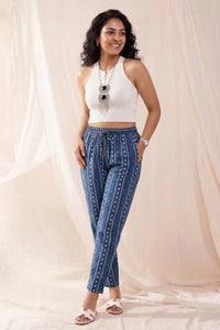 Fariha Indigo Straight Pants