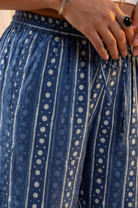 Fariha Indigo Straight Pants