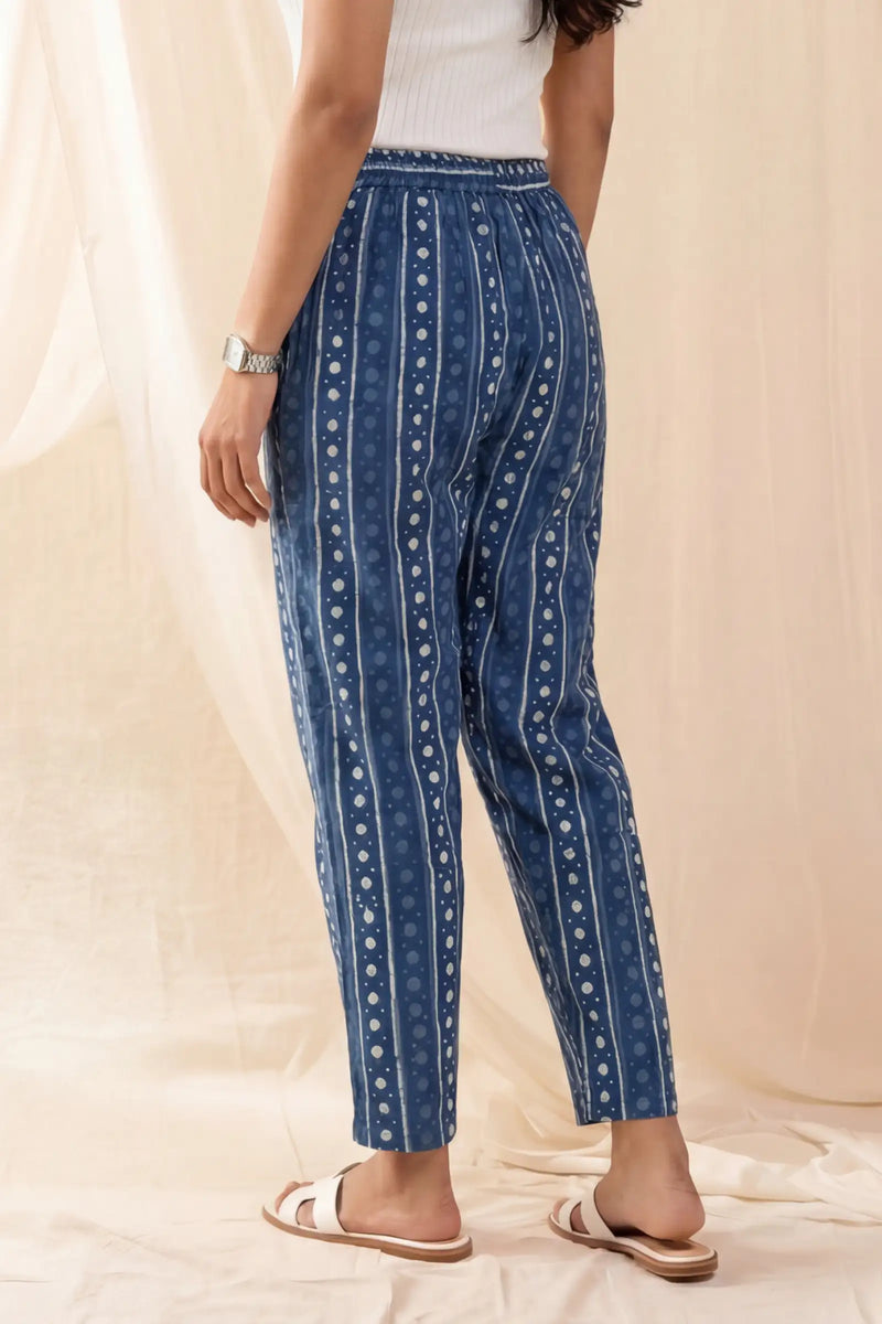 Fariha Indigo Straight Pants