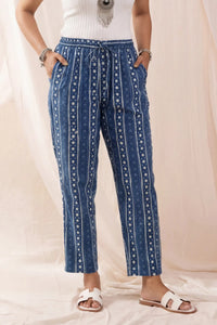 Fariha Indigo Straight Pants