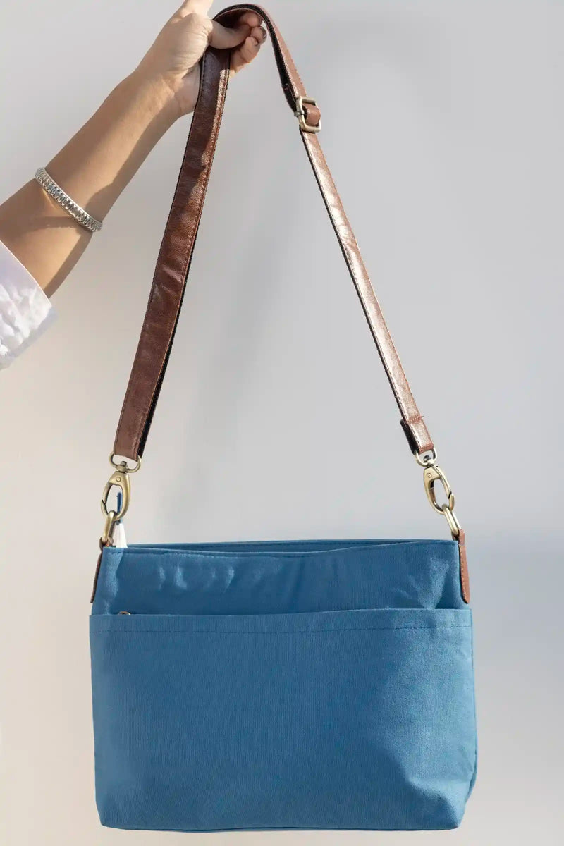 Hand Dyed Blue Raahi Messenger Bag