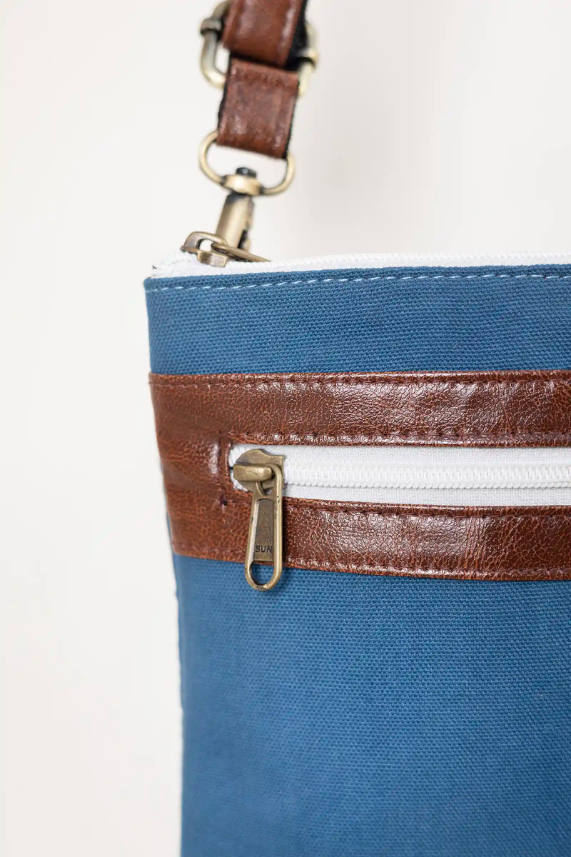 Hand Dyed Saara Blue Sling Bag