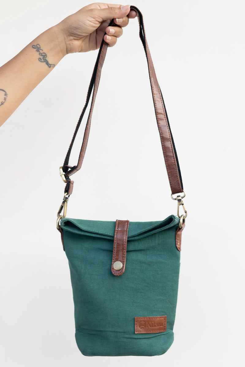 Hand Dyed Arya Emerald Sling Bag