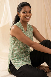 Meher Forest Tie-Up Top