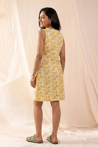 Myra Dahlia Yellow Sheath Dress