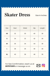Hand Block Printed Red Skater Dress