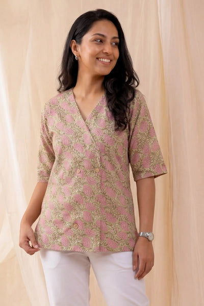 Pihu Garden Button Top