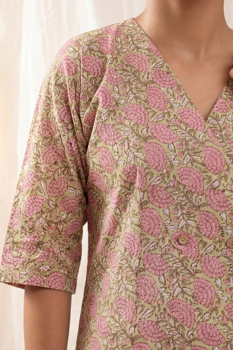 Pihu Garden Button Top